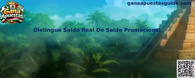Guía visual para distinguir saldo real de saldo promocional en una cuenta de juego