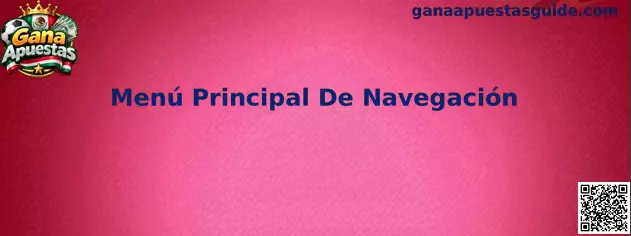 Menú Principal De Navegación